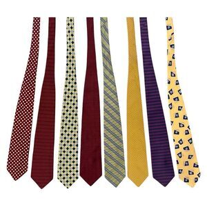 Bundle of 8 ties - Brooks Brothers, Tom James, Brooks Basics